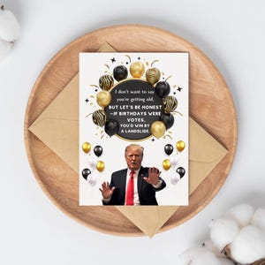 Grappige Trump-verjaardagskaart voor hem-haar-politieke humor digitale download-afdrukbare sarcastische verjaardagskaart voor vrienden-Trump Meme Card-Trump
