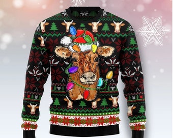 cow christmas sweater walmart