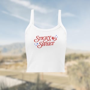 スティッキー・スウィート・カウボーイ・カーター風のヴィンテージレディースタンクトップ。キュートなウエスタンスタイルのレディースタンクトップ。ビヨンセコンサートのカントリーコンサート衣装。