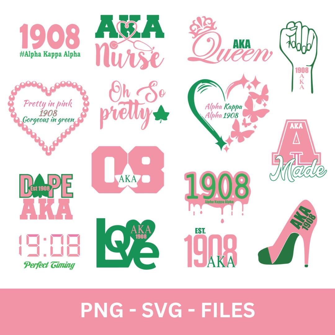 AKA Svg/png, Aka Letters Svg, Alpha Kappa Alpha Sorority Svg, Greek ...