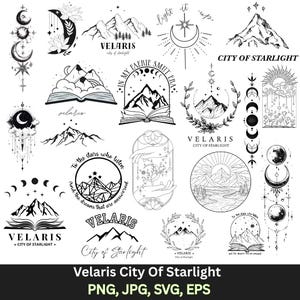 Velaris City Of Starlight PNG、Acator SVG、Ramiel SVG、Romantacy SVG、Acomaf SVG、Sjm Cricut、Aelin、Acotar 用 SVG ファイル、Funny Acotar SVG、Sjm SVG