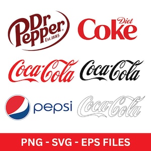Pakiet Coka-kola Svg, Sztuka inspirowana Coca-Colą, Picie Svg, Coka kola Svg Png, Svg Cokakola, Naklejka, Coka kola Png, Cyfrowy plik Cricut, Png Svg