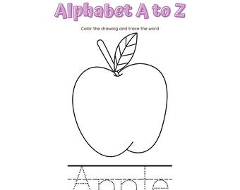 Alphabet A to Z Coloring Pages – Fun & Educational ABC Learning Printable – Preschool and Kindergarten Letter Recognition Activity