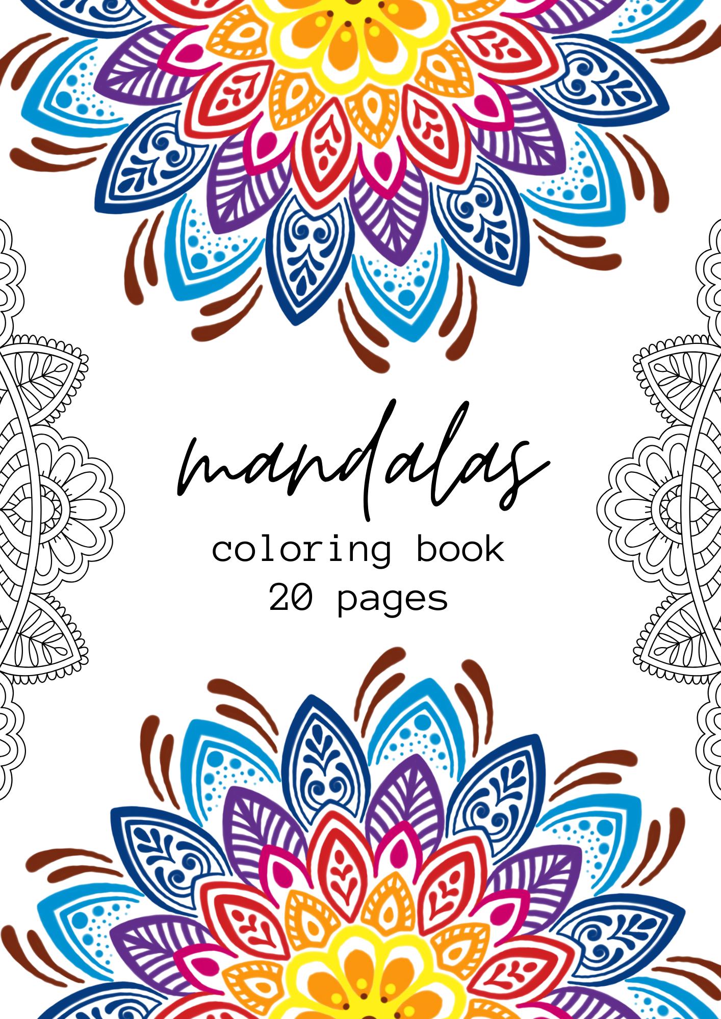 Mandala Coloring Book for Adults & Teens – 20 Relaxing and Mindful ...