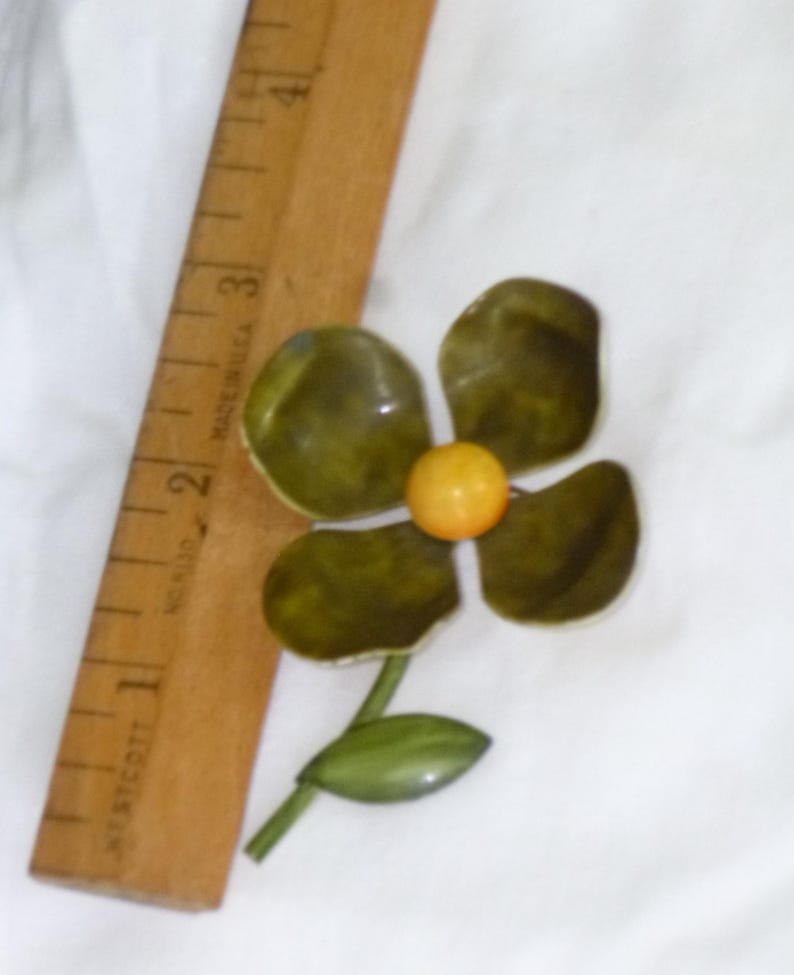 1960's Vintage Mod enamel, flower power, pins, brooches image 4