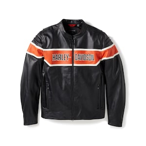 Herren inspiriert Harley Davidson Echtlederjacke Black Moto Reit Vintage Fashion Jacke Weihnachtsgeschenk für ihn Handmade Streetwear