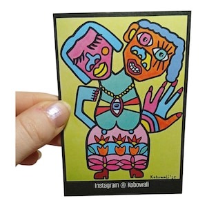 Sticker, Aufkleber bunt, Kunst