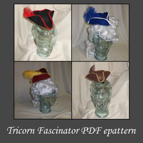 PDF epattern- Tricorn Fascinator DIY Tutorial