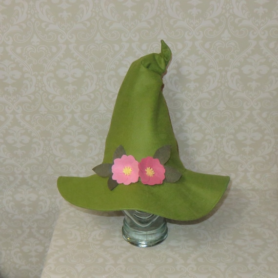 Chapeau de sorci/ère pour enfants taille Style McGonagall avec plume