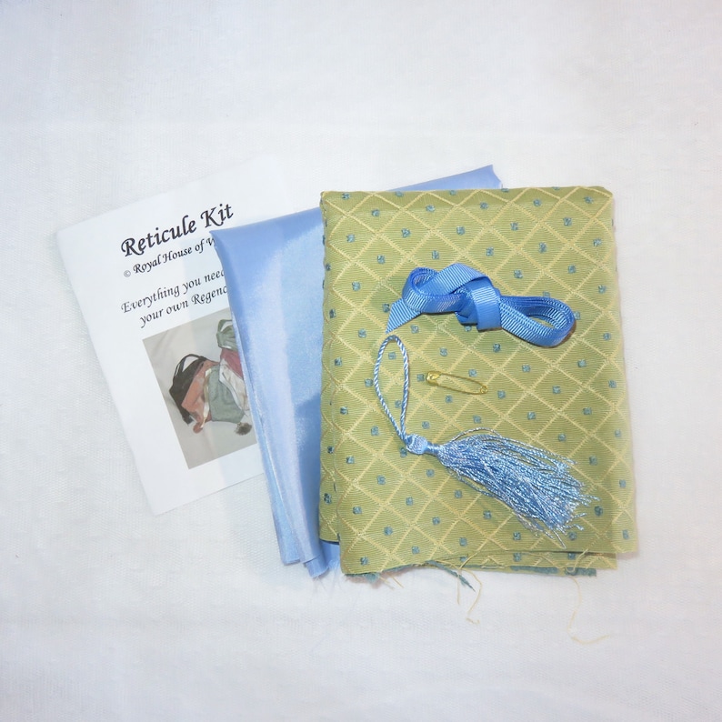 Green and Blue Regency Purse Reticule Kit