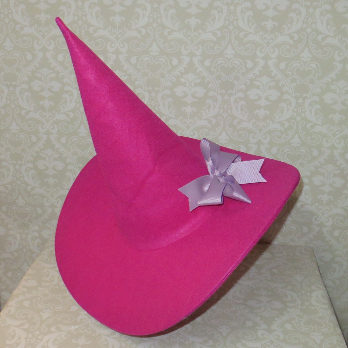 Dark Pink Wool Felt Witch Hat Etsy
