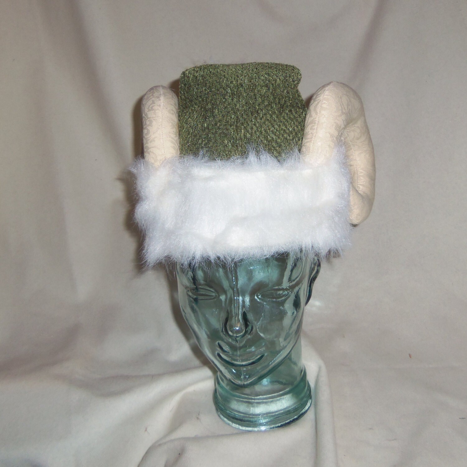 Green Krampus Hat Santa Hat with Horns Etsy