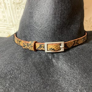 Black Wizard/Witch Hat with Hatband and Crooked Top- Elf, Goblin, Ren Faire Hat image 5
