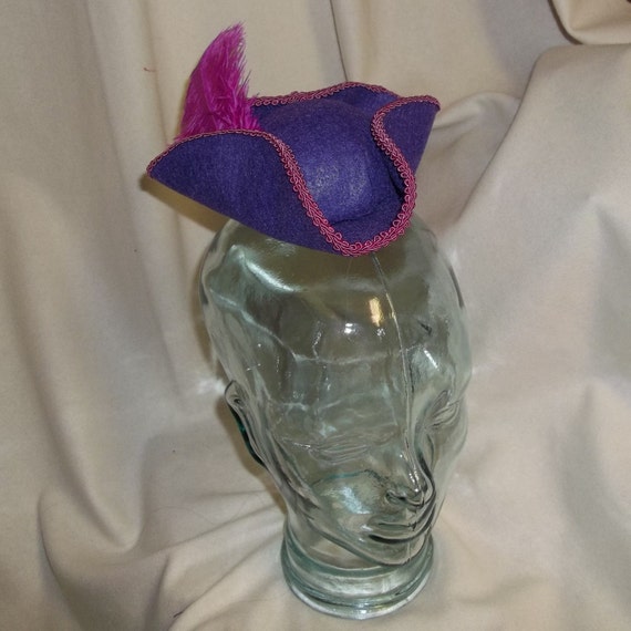 Pirate Hat Fascinator Purple and Pink 