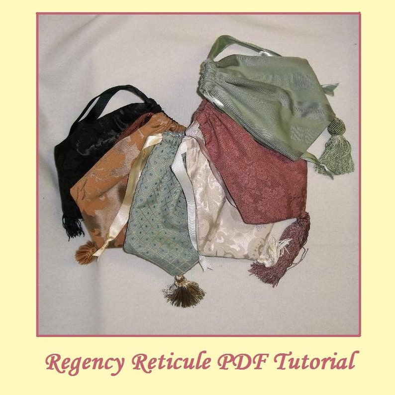 Vintage Handbags, Purses, Bags *New*     Reticule Pattern- Regency Purse PDF epattern Tutorial  AT vintagedancer.com