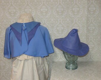 Blue Witch Hat and Cape French Witch 