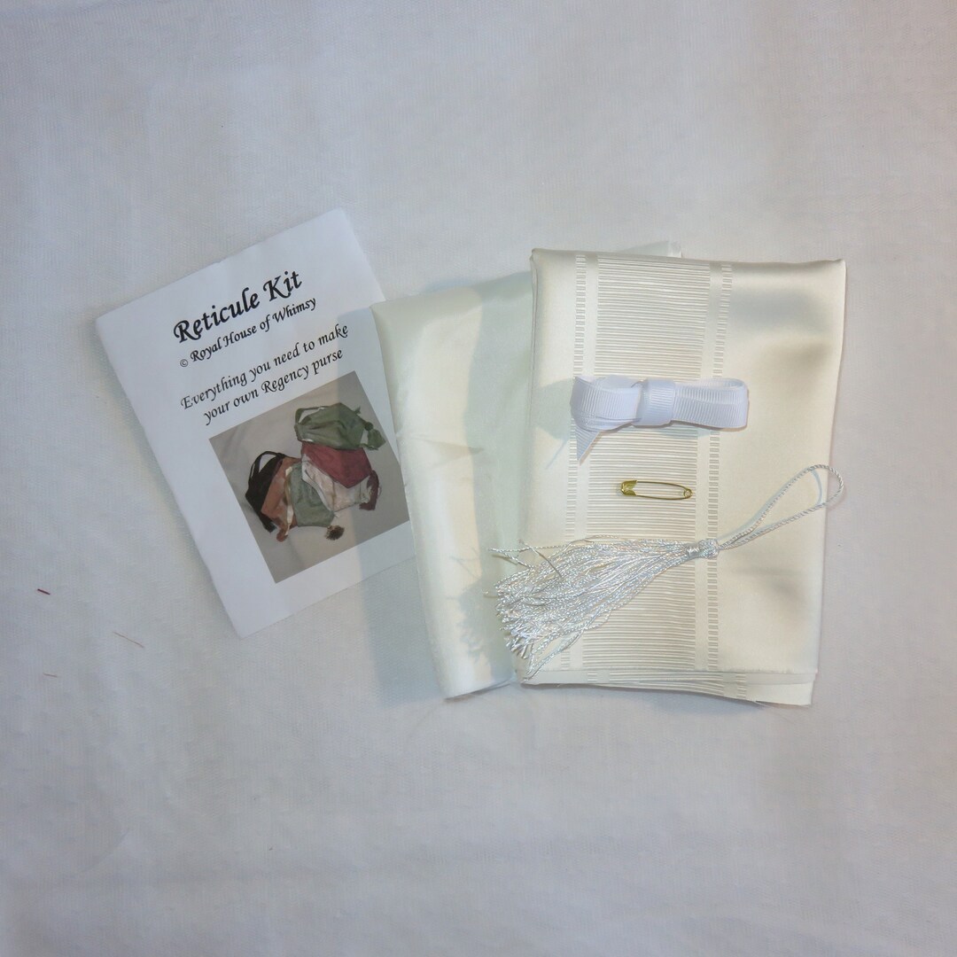 Reticule Kit- White Striped Regency Purse - Etsy