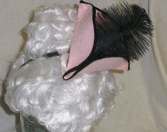 Pirate Hat Fascinator- Pink and Black Mini Tricorn Hat