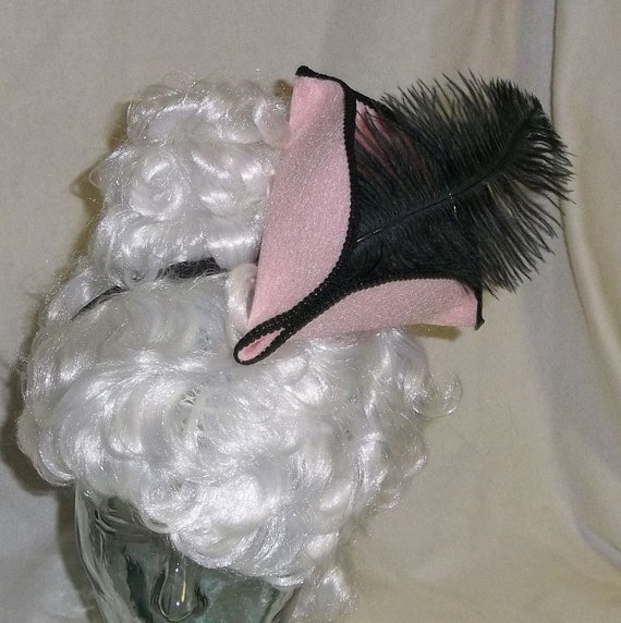 Pirate Hat Fascinator Pink and Black 