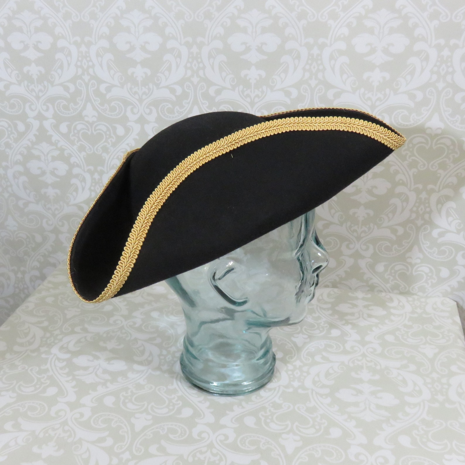black-pirate-hat-classic-tricorn-with-gold-trim-and-optional-black
