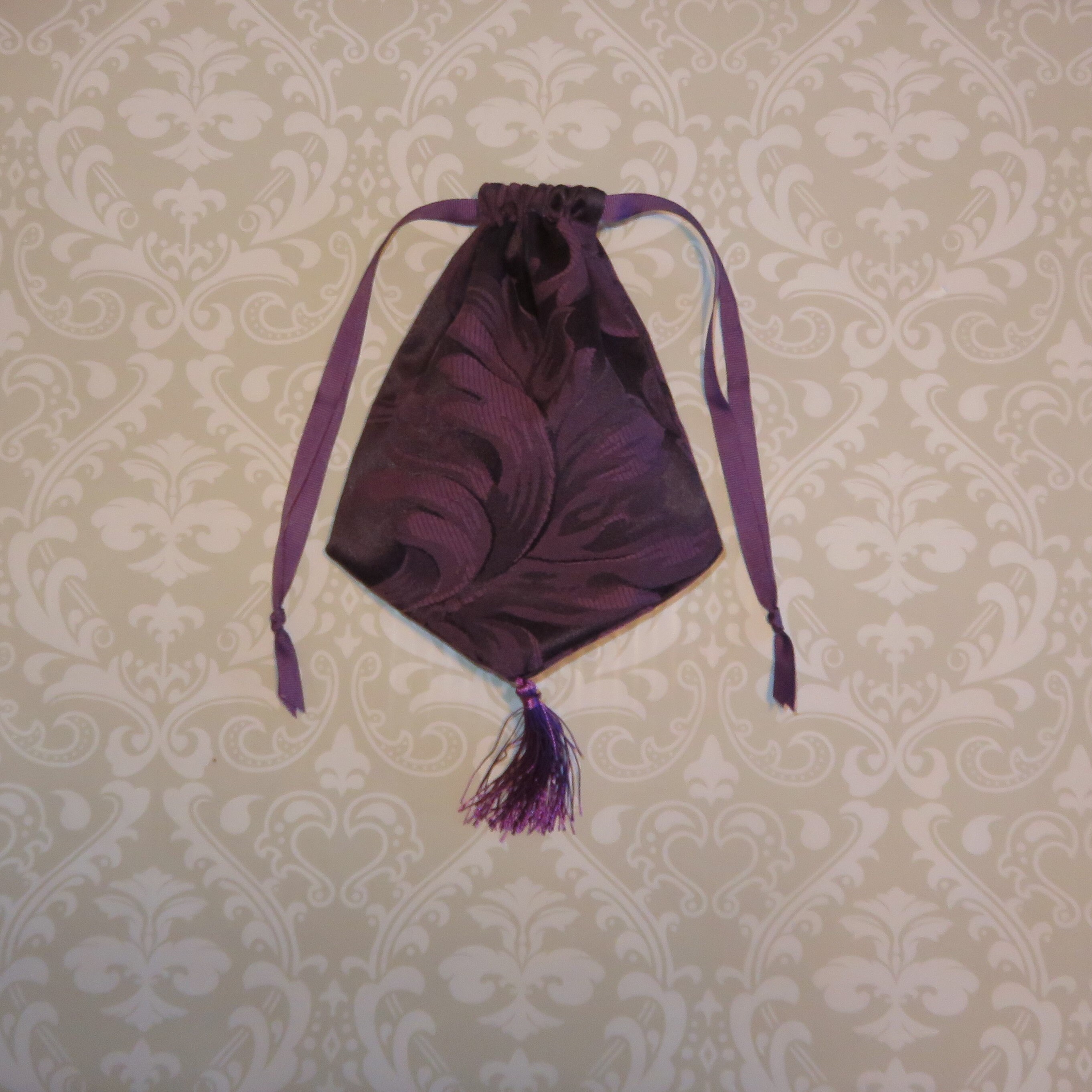 Reticule Kit- Purple and Ivory Striped Regency Purse - Etsy
