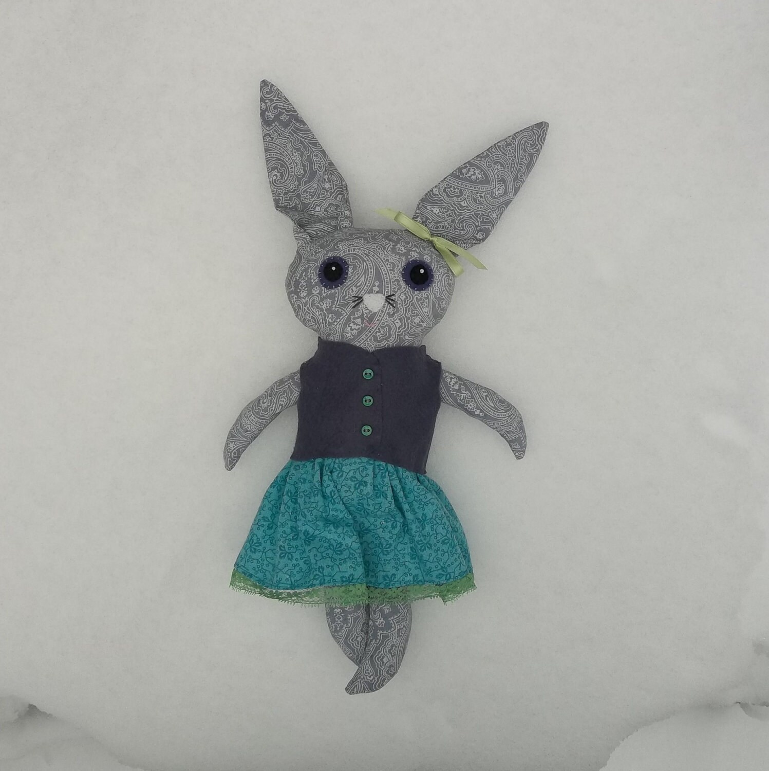 Lydia the Big Eyed Rabbit Doll - Etsy