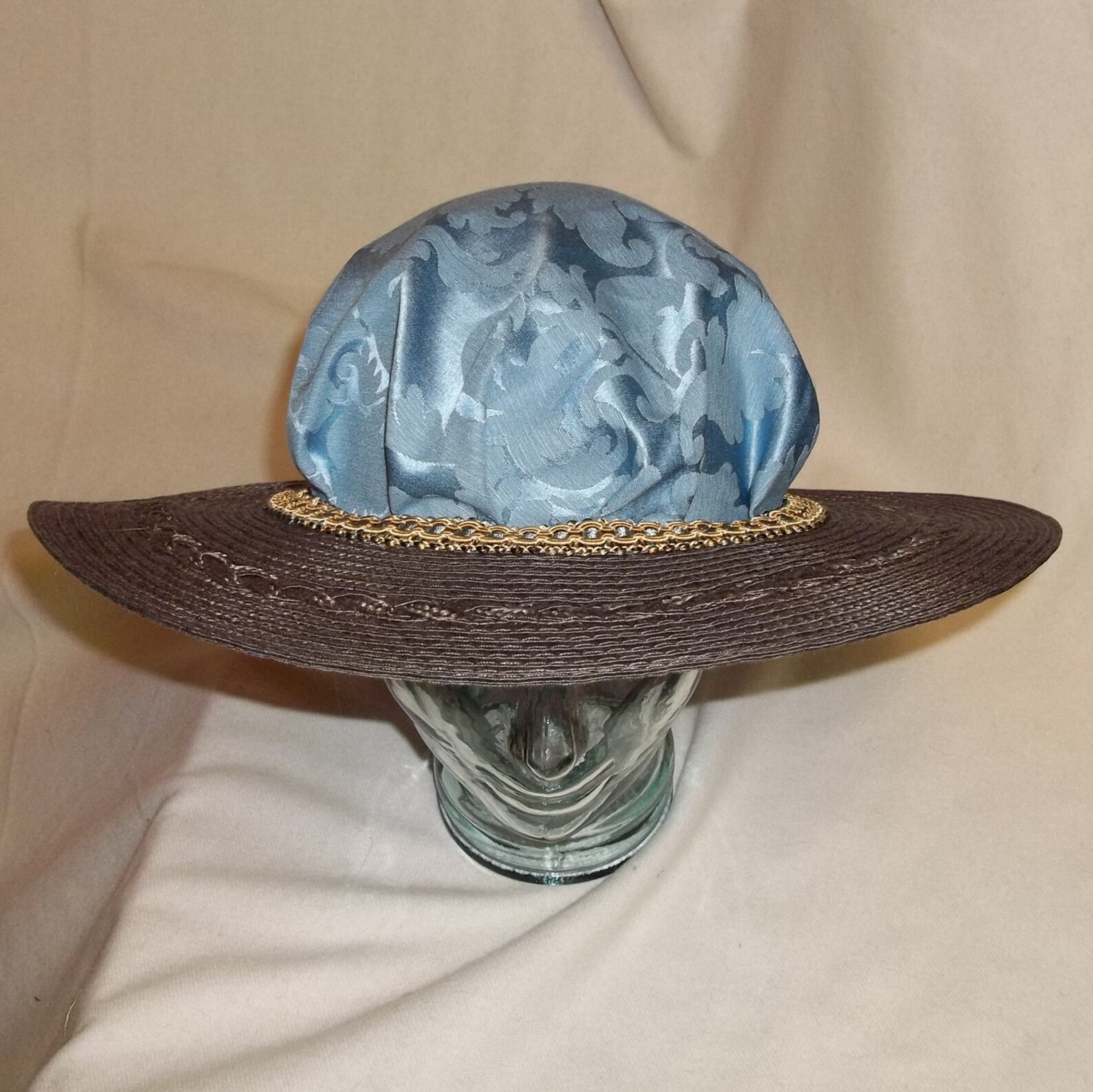 Blue and Brown Picture Hat With Animal Ears | Etsy
