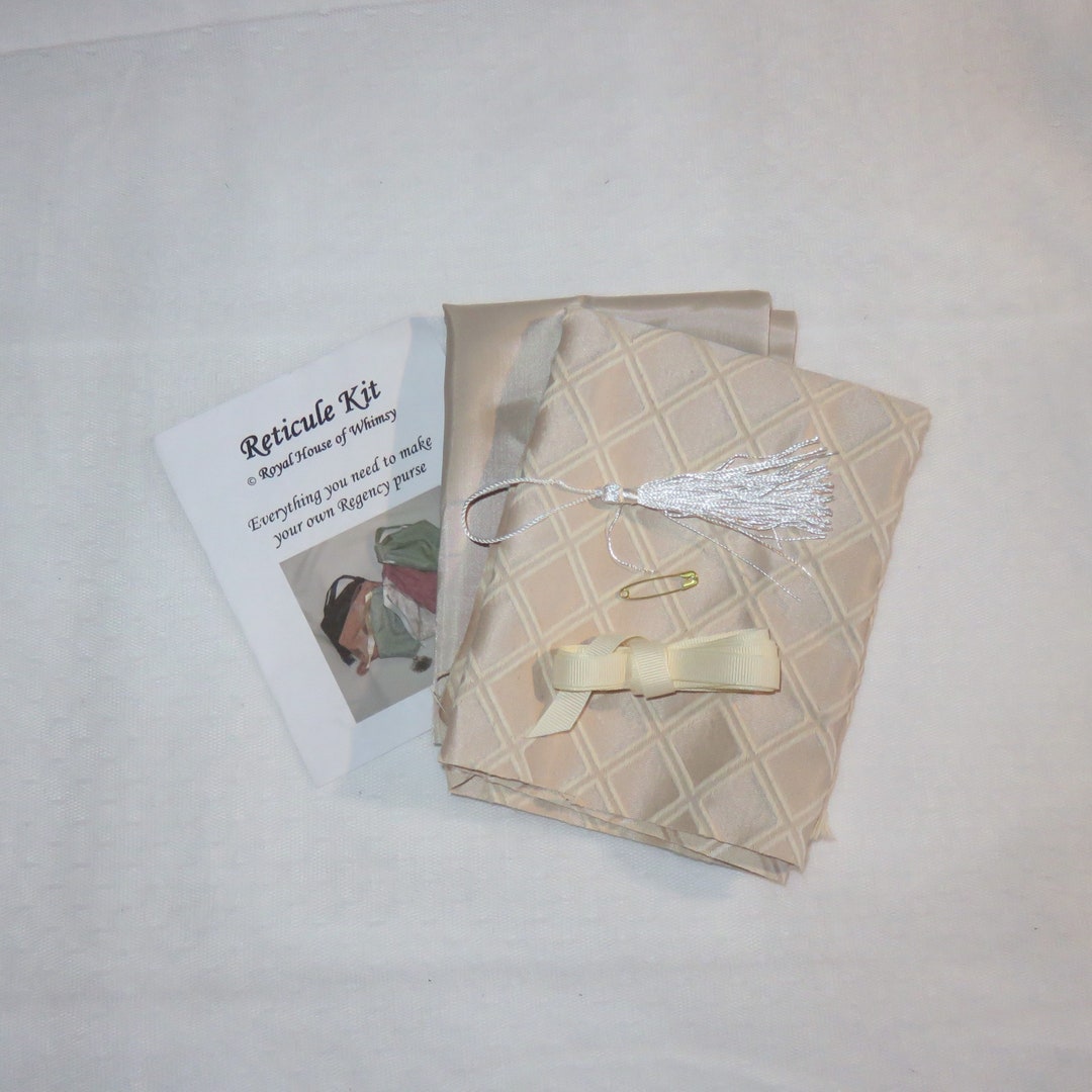 Reticule Kit- Ivory Diamond Regency Purse - Etsy