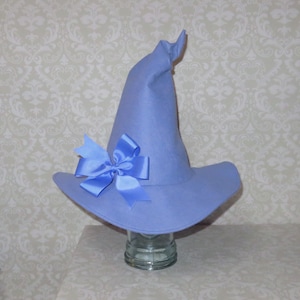 Periwinkle Witch Hat- Felt Witch Hat with Bow