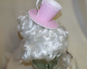 Teacup Fascinator- Pale Pink and White Teacup Headband- Mini Hat