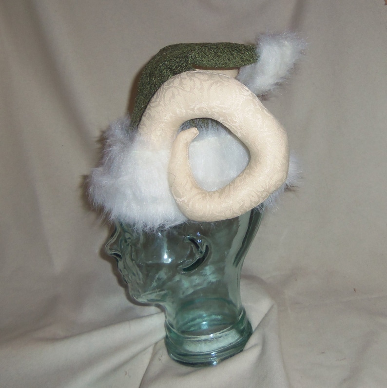 Green Krampus Hat Santa Hat With Horns Etsy