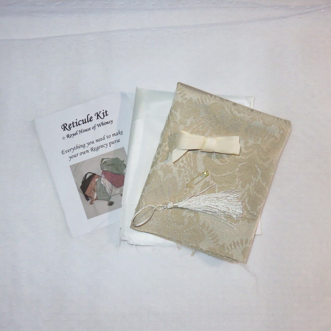Reticule Kit- Almond and White Regency Purse - Etsy