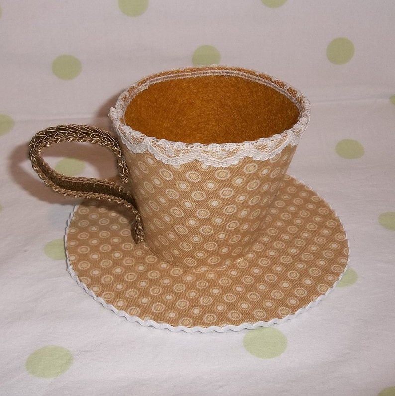 Teacup Fascinator Tan and White Teacup Headband Mini Hat Etsy
