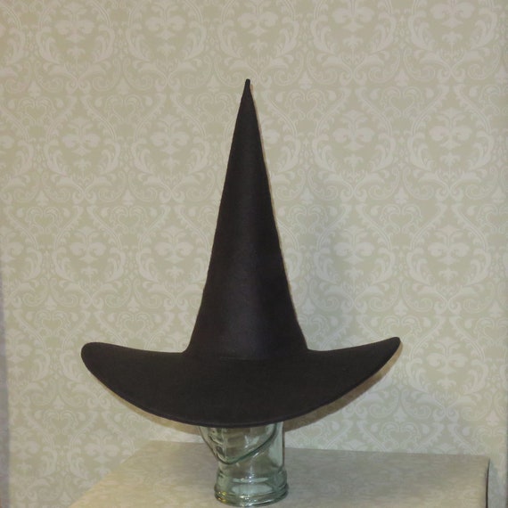 Black Witch Hat Black Wool Felt Hat 