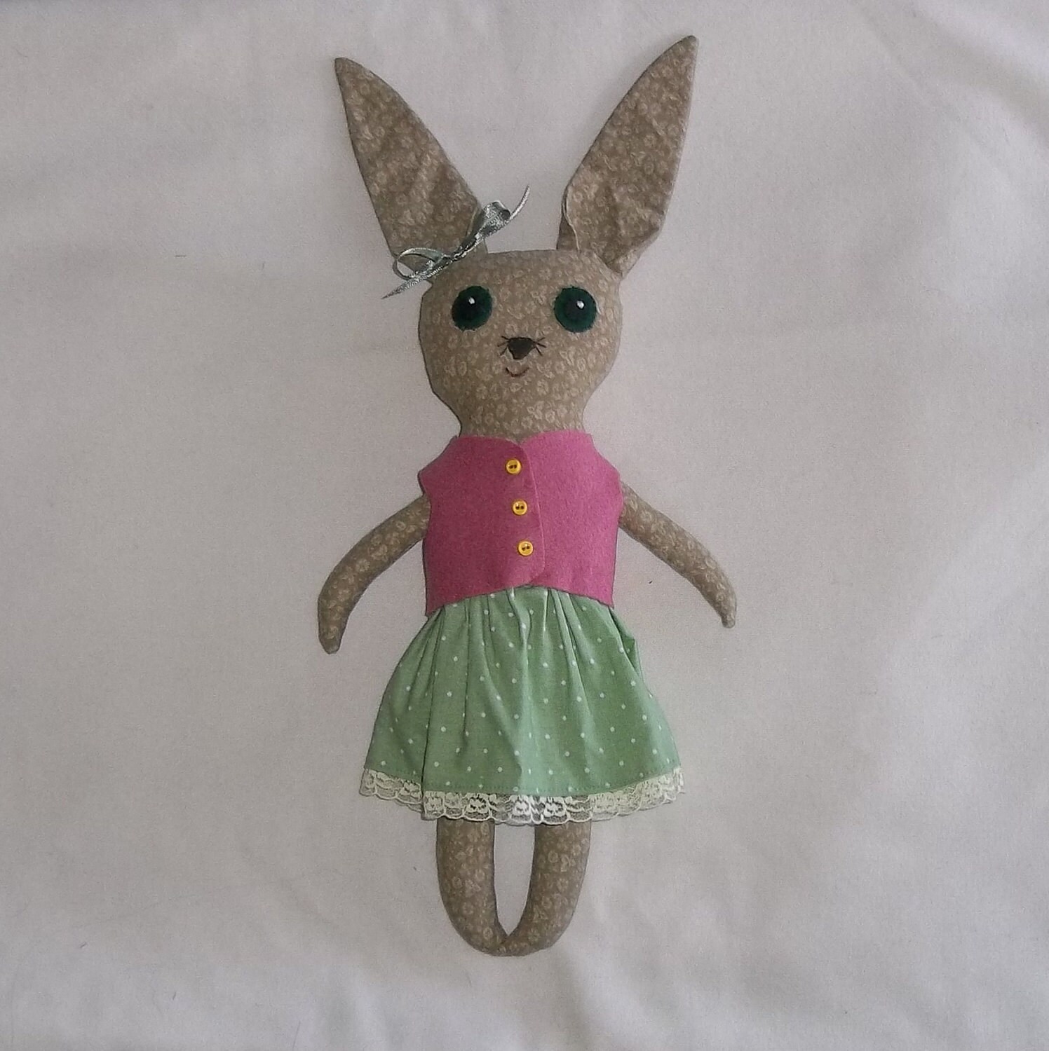 Natalie the Big Eyed Rabbit Doll - Etsy