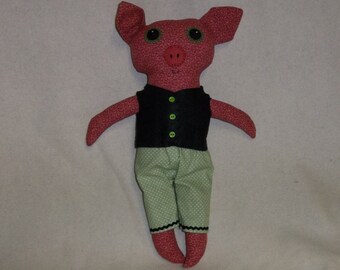 Augustus the Big Eyed Pig Doll