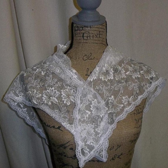 Lace Fichu Shawl Pdf Epattern Tutorial Etsy Finland