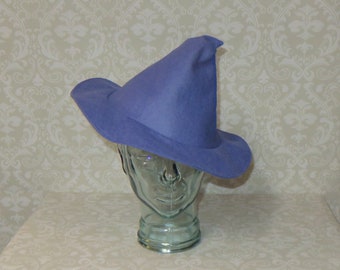 Little Blue Witch Hat- Blue Wool Felt Witch Hat