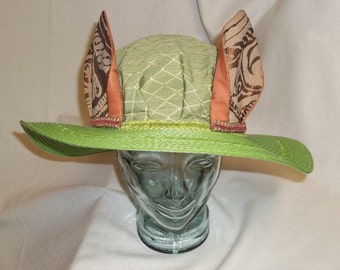 Green Picture Hat with Animal Ears