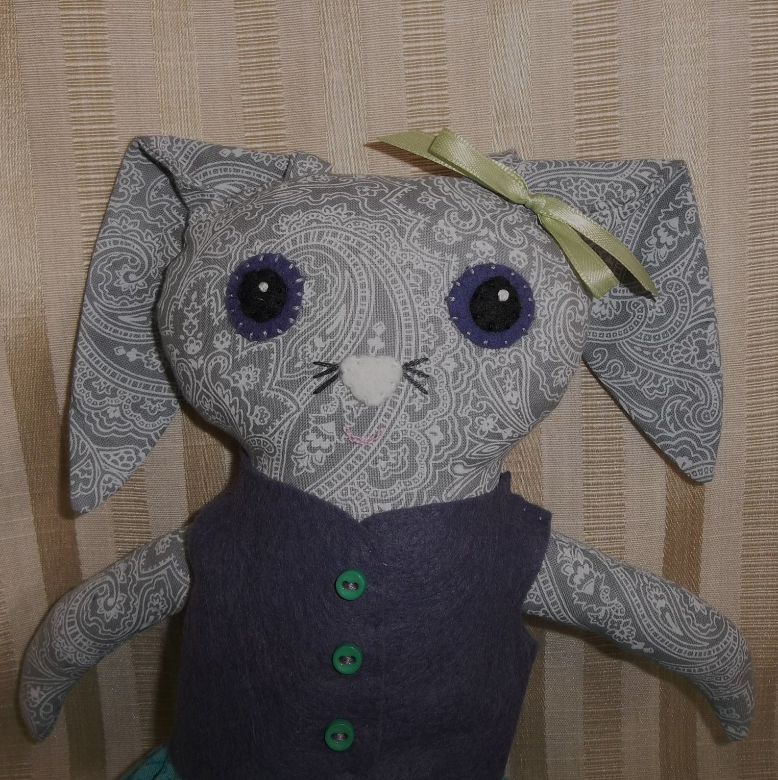 Lydia the Big Eyed Rabbit Doll - Etsy