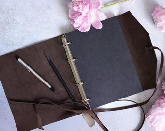 Leder Ringbuch, Ringbuch, 4 Ringbuch, handgemachter Lederbuch, 6 Ringbuch, Ordnerhülle