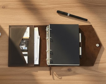 Personalisierter Lederbuch Planer, 6 Ringbuch Planer, personalisiertes 3 Ringbuch, handgemachtes Lederbuch, 4 Ringbuch Notizbuch