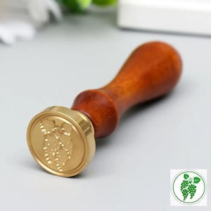 Cabezal de sello de cera de racimo de uvas, cabezal de sello de cera de racimo de uvas con mango de madera, juego de sellos de cera de racimo de uvas, sello de cera de racimo de uvas