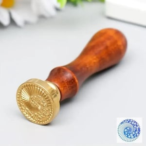Cabezal de sello de cera Yin Yang, cabezal de sello de cera Yin Yang con mango de madera, juego de sellos de cera, sello de estilo vintage, mar de cera Yin Yang