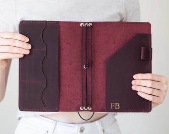 A5 Leather notebook cover, A5 Leather journal cover, Refillable leather notebook, Custom planner cover A4, Leather diary cover,Bound journal