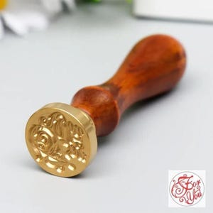 Tête de tampon de cire For You, Tampon de cire For You, Pour vous avec manche en bois, Set de sceaux de cire For You