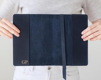 100% Genuine leather book cover, Leather book cover with bookmark, Custom book cover A5, Personalized book cover, A4 Leather book sleeve