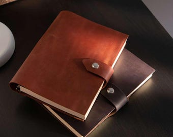 Custom leather binder journal, Personalized ring binder a5, Leather ring binder a4, Ring binder notebook, Refillable notebook cover