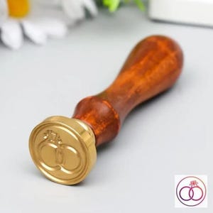 Trauringe Wachs Siegel Stempelkopf, Trauringe Wachssiegel Stempelkopf mit Holzgriff, Wachs Siegel Set, Vintage Stil Stempel, Trauringe Wachs Siegel