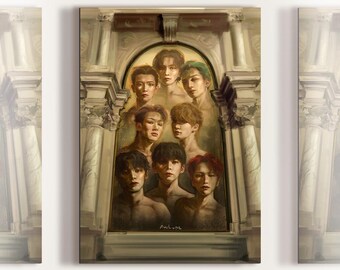 Póster/ilustración de fanart/arte de pared de todos los miembros de ATEEZ